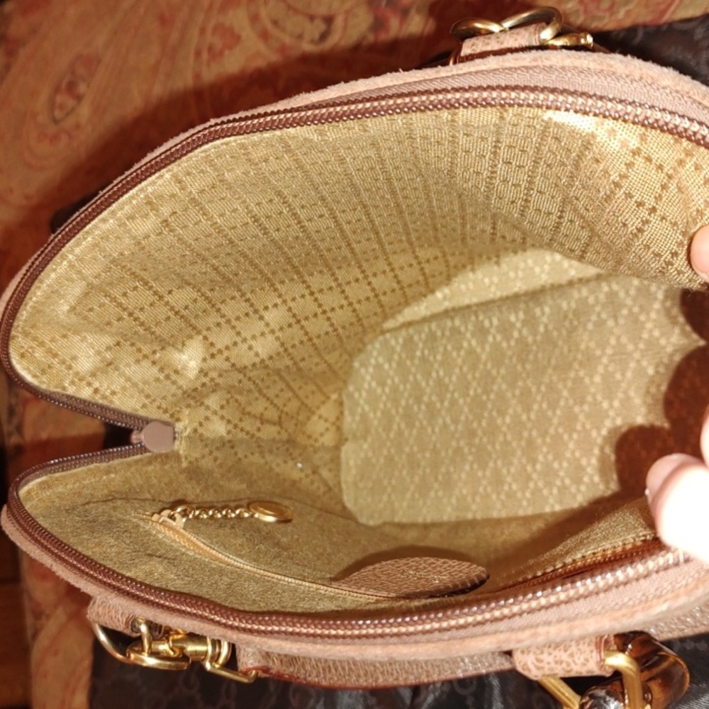 Gucci Vintage Suede Mini Bamboo Crossbody 00028650290 $1,250 Retail EUC - Picture 14 of 16